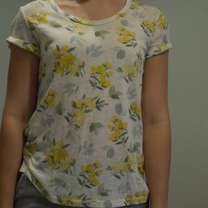 Anthropologie floral tee
